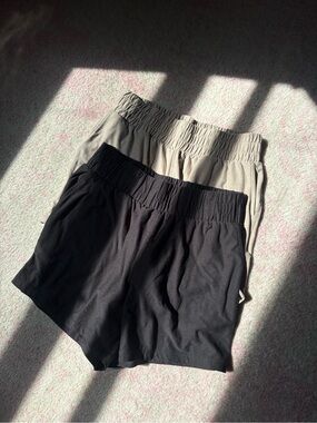Sweat Shorts Set (Charcoal & Tan) XS fits like small